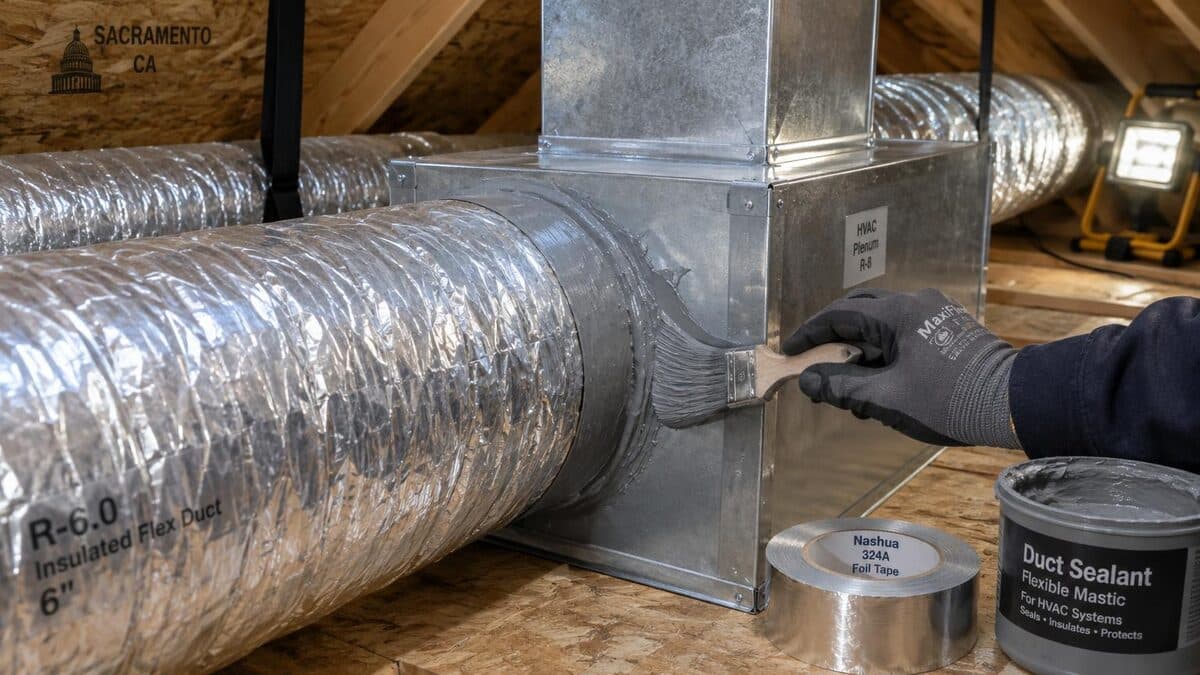 Duct Sealing Options: Mastic vs. Aerosol for Sacramento Attics