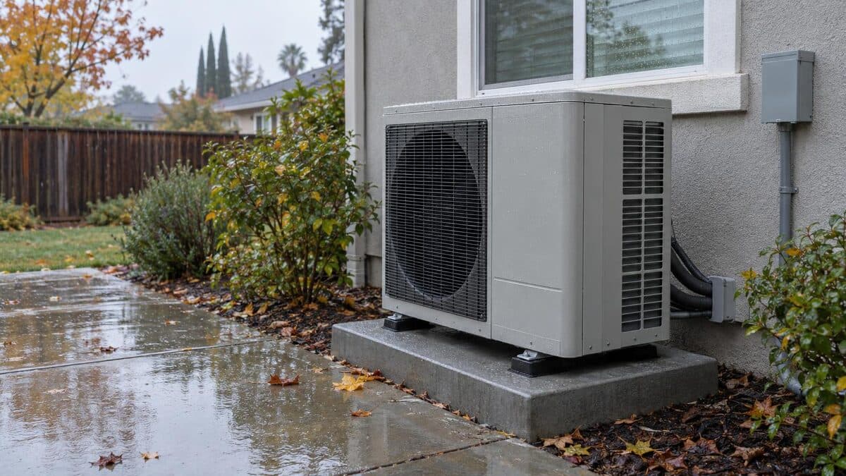 Heat Pump in the Rain: What Is Normal During a Fall Storm