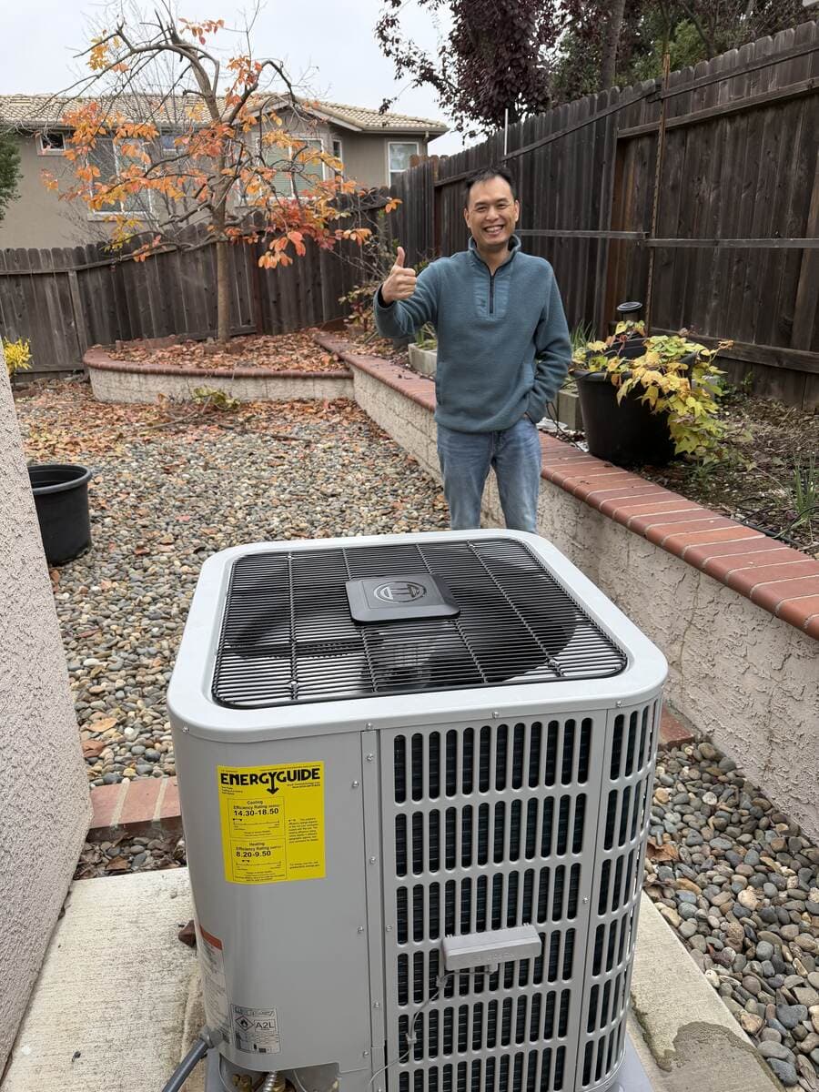 Heat Pump Condenser Installation job in Sacramento, CA by PULSE HVAC