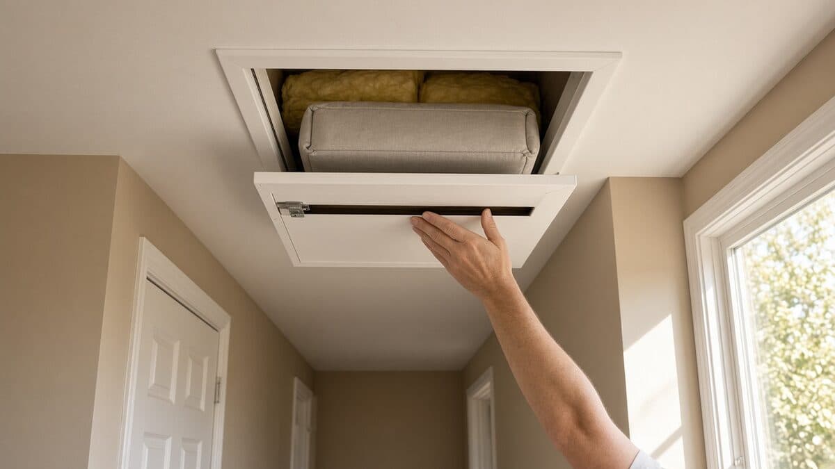 Attic Pull Down Stairs Insulation: Seal Smoky Air Leaks