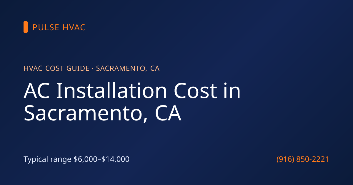 AC Installation Cost in Sacramento | Honest Pricing Guide